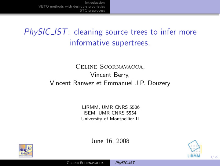 physic ist cleaning source trees to infer more