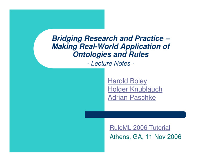 bridging research and practice making real world