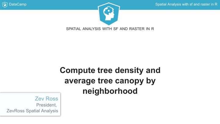 compute tree density and average tree canopy by