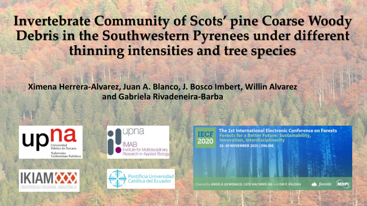invertebrate community of scots pine coarse woody debris