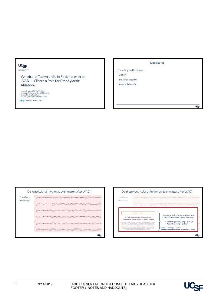 ventricular tachycardia in patients with an