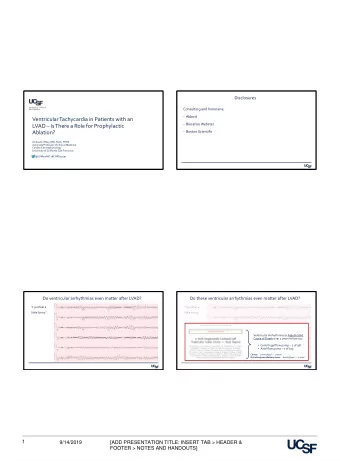Ventricular Tachycardia in Patients with an  - Biosense Webster LVAD  Is There a Role for