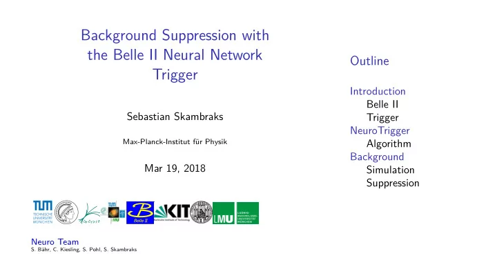 background suppression with