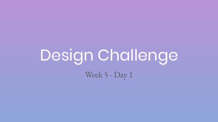 design challenge