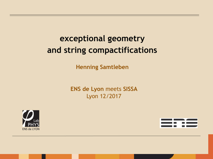 exceptional geometry and string compactifications