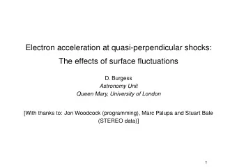 Electron acceleration at quasi-perpendicular shocks:  The effects of surface fluctuations  D.