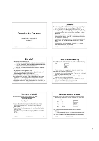 1  What semantic rules look like  General conventions  All our rules will be of the form:  Right