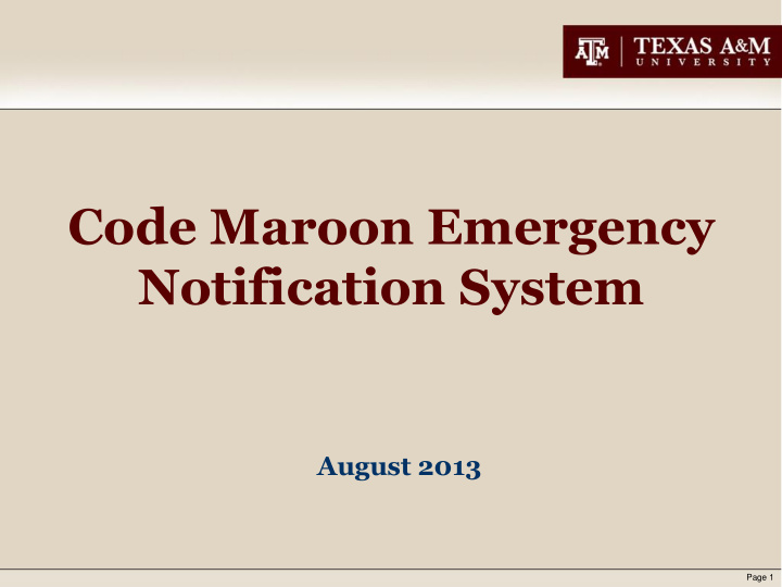 code maroon emergency