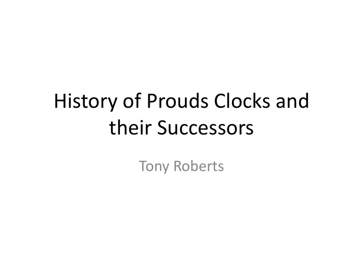 history of prouds clocks and