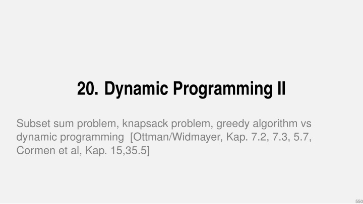 20 dynamic programming ii