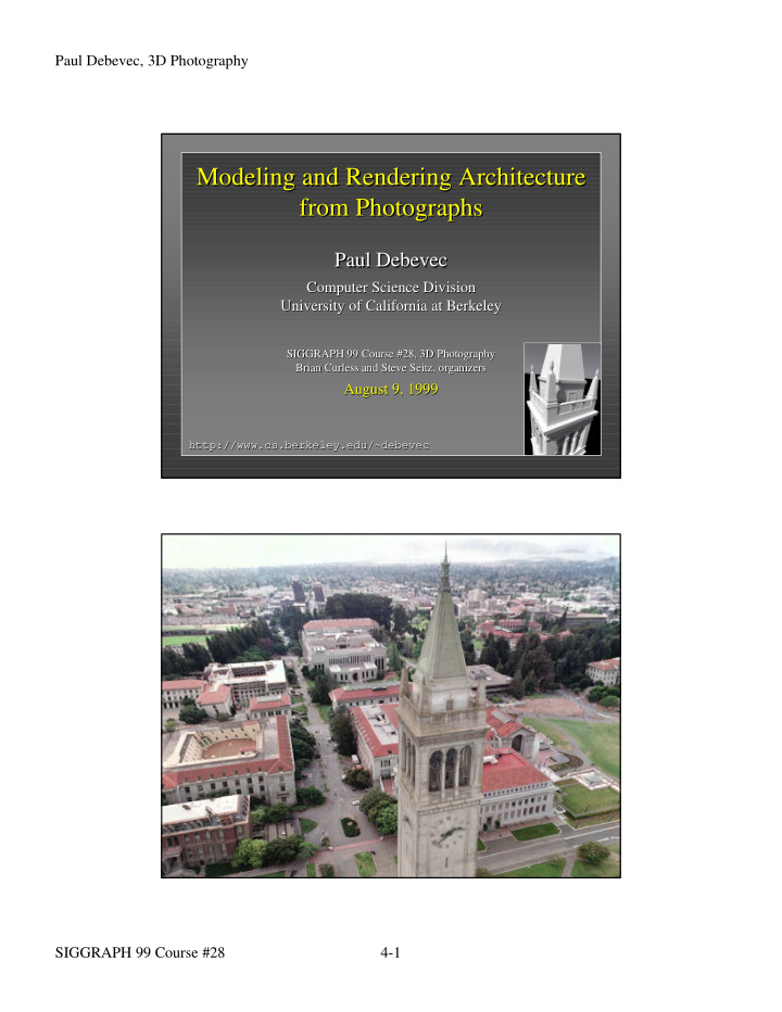 modeling and rendering architecture modeling and