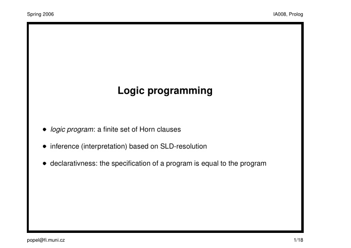 logic programming