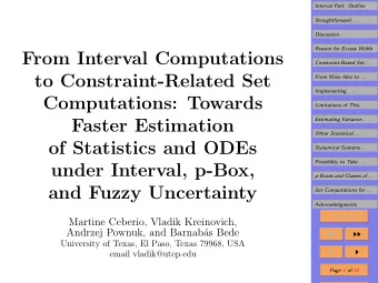 From Interval Computations  Constraint-Based Set . . .  to Constraint-Related Set  From Main Idea