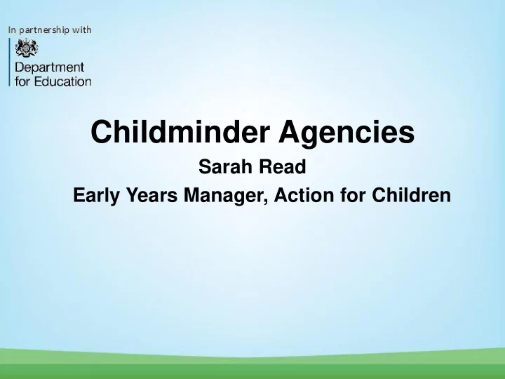 childminder agencies