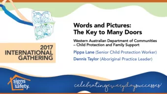 WORDS AND PICTURES:  THE KEY TO MANY DOORS  We  Western Australian Department of Co  Communities