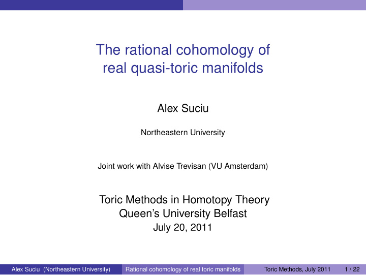 the rational cohomology of real quasi toric manifolds