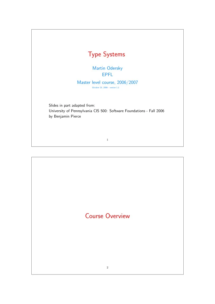 type systems