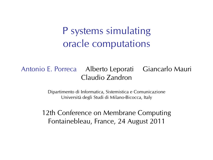 p systems simulating oracle computations