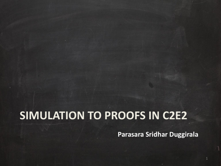 simulation to proofs in c2e2