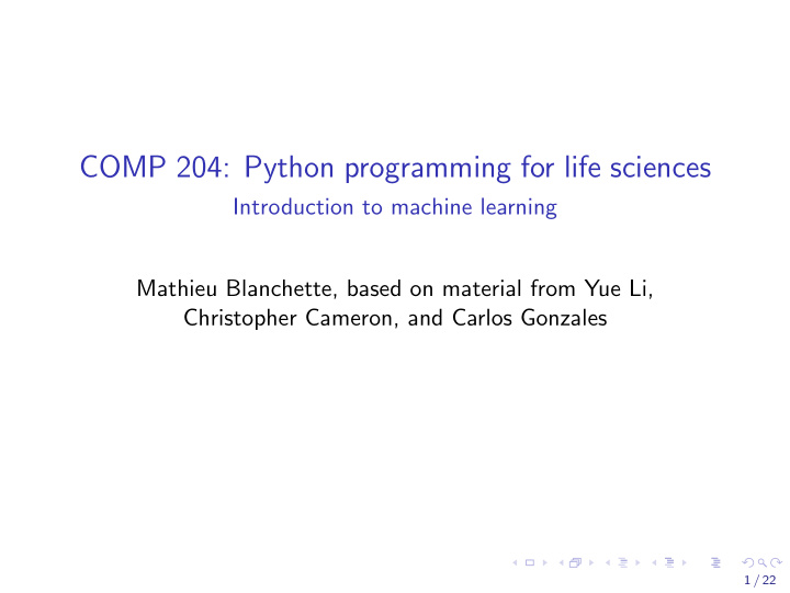 comp 204 python programming for life sciences