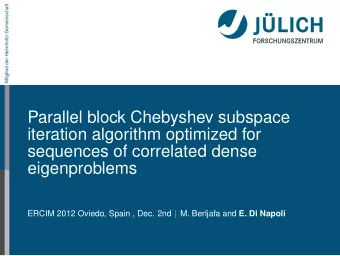 Parallel block Chebyshev subspace  iteration algorithm optimized for  sequences of correlated dense