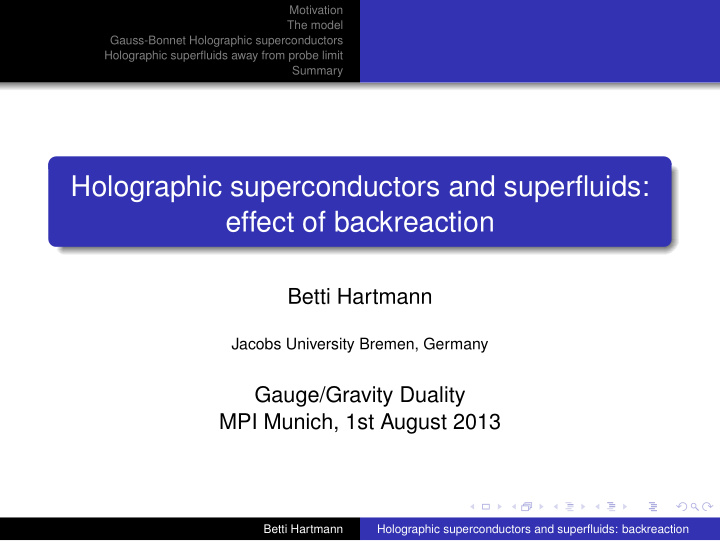 holographic superconductors and superfluids effect of