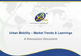 Urban Mobility  Market Trends &amp; Learnings  A Discussion Document  Mega-trends and the Real