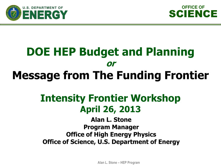 doe hep budget and planning