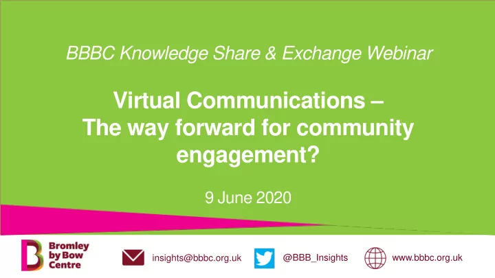 virtual communications the way forward for community