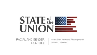 Race and Gender  Sasha Shen Johfre and Aliya Saperstein  The Millennial Dilemma: State of the Union