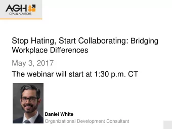 Administration  If you need HR or CPE credit, please participate  in all polls throughout the