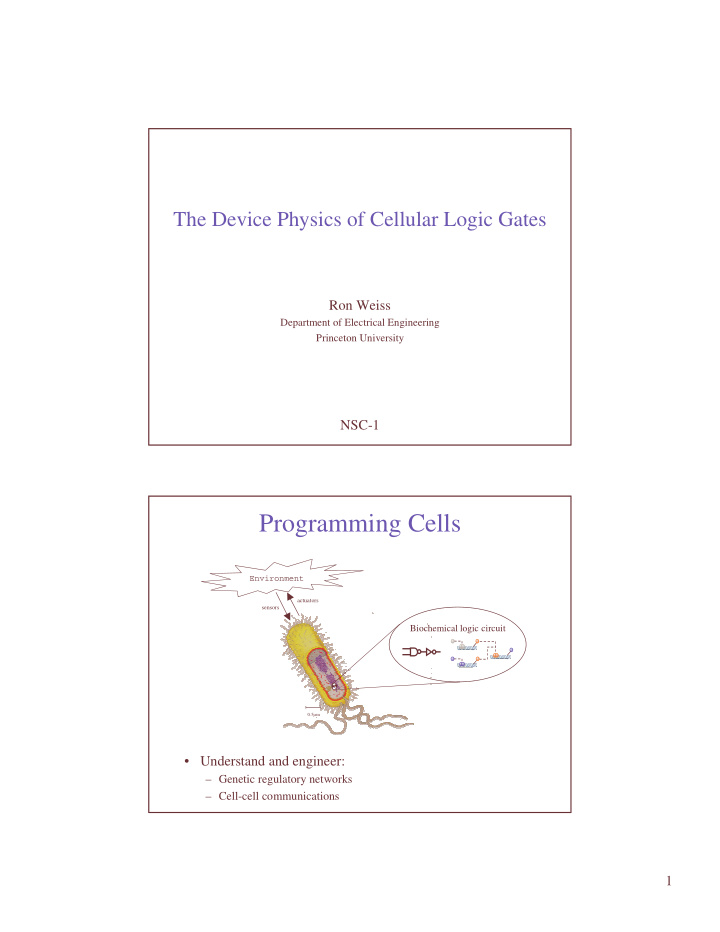 programming cells