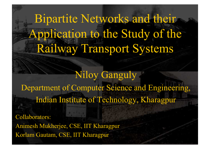 bipartite networks and their application to the study of