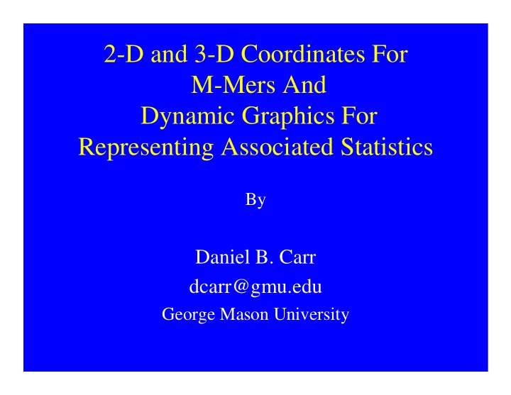 2 d and 3 d coordinates for m mers and dynamic graphics