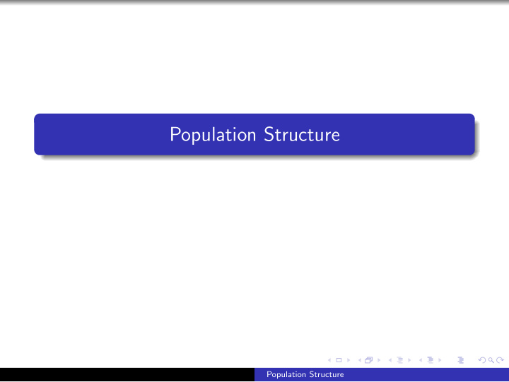 population structure