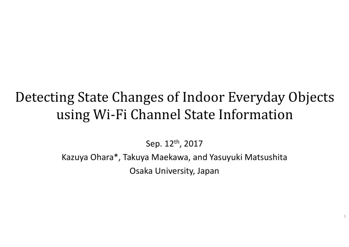detecting state changes of indoor everyday objects using