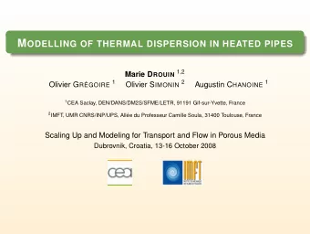 N UMERICAL RESULTS OBTAINED FOR PLANE CHANNELS ,  CIRCULAR AND ANNULAR PIPES  Circular pipes  Plane