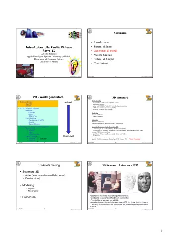 1  Models from range data  Models from range data (II)  Cyberware whole body scanner, WB4