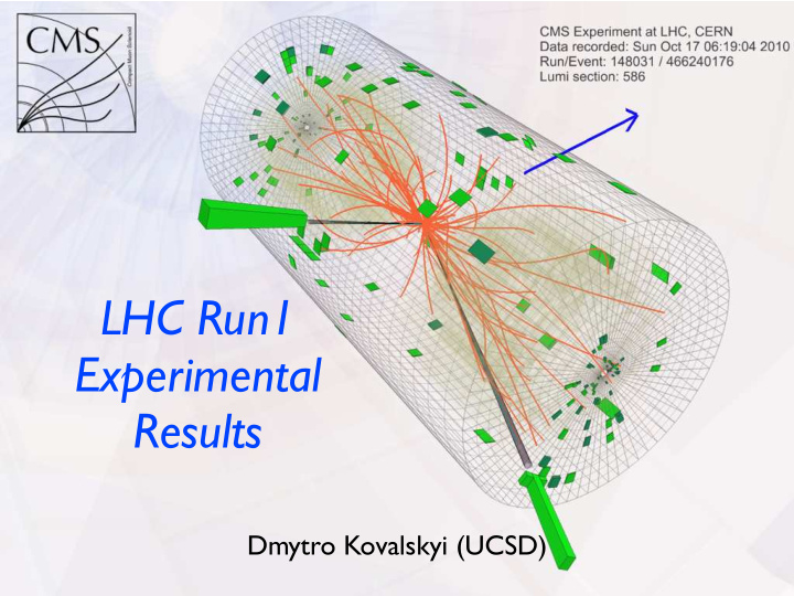 lhc run1 experimental results