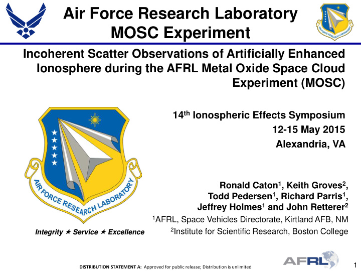 air force research laboratory mosc experiment