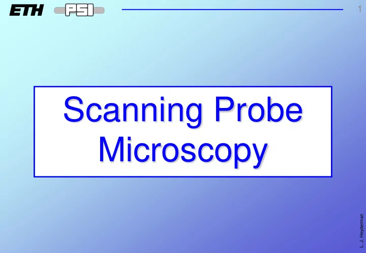 scanning probe microscopy