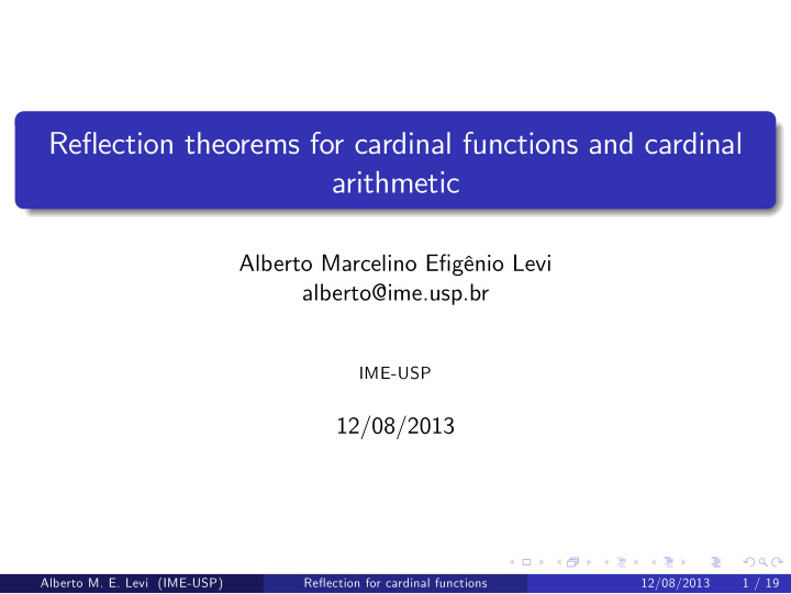 re ection theorems for cardinal functions and cardinal