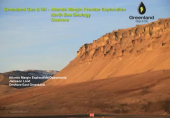 Greenland Gas &amp; Oil - Atlantic Margin Frontier Exploration  North Sea Geology  Onshore