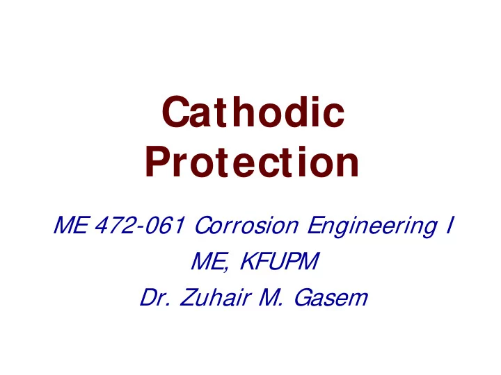 cathodic protection