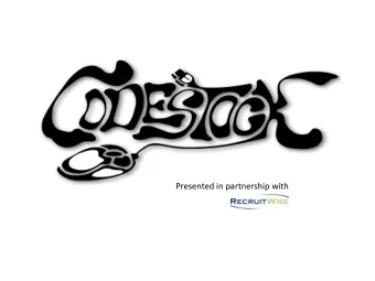 Presented in partnership with  Sponsors  An Introduction to Castle  ActiveRecord, or Stop Writing