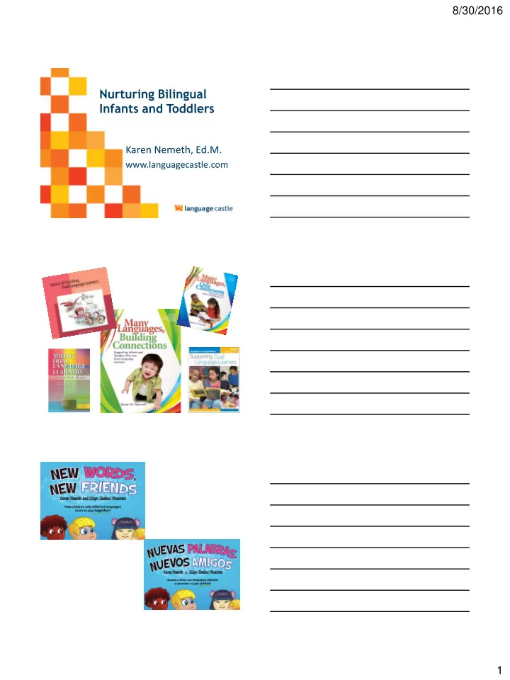 nurturing bilingual infants and toddlers
