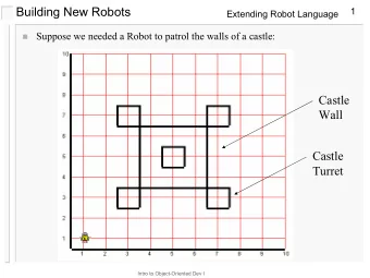Building New Robots  1  Extending Robot Language  Suppose we needed a Robot to patrol the walls