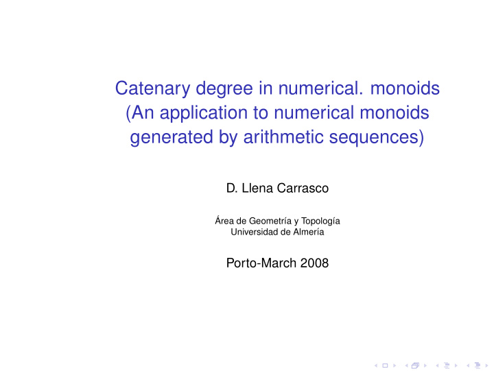 catenary degree in numerical monoids an application to