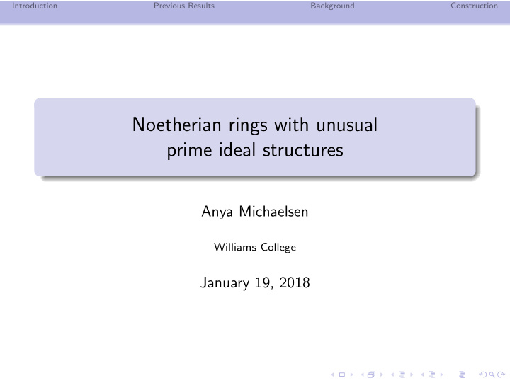 noetherian rings with unusual prime ideal structures