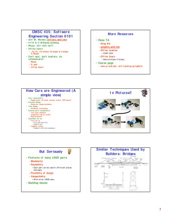 CMSC 435: Sof tware  More Resources  Engineering Sect ion 0101  Atif  M.  Memon (atif @cs.